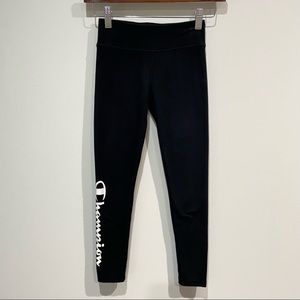 Champion Cropped Leggings Black Spandex Size Small